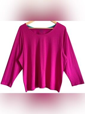Gudrun Sjoden Organic Cotton Vibrant Minimalist Boxy Casual Long Sleeve Tee XXL